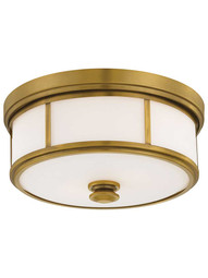 Harbour Point 2-Light Flush Mount in Liberty Gold.